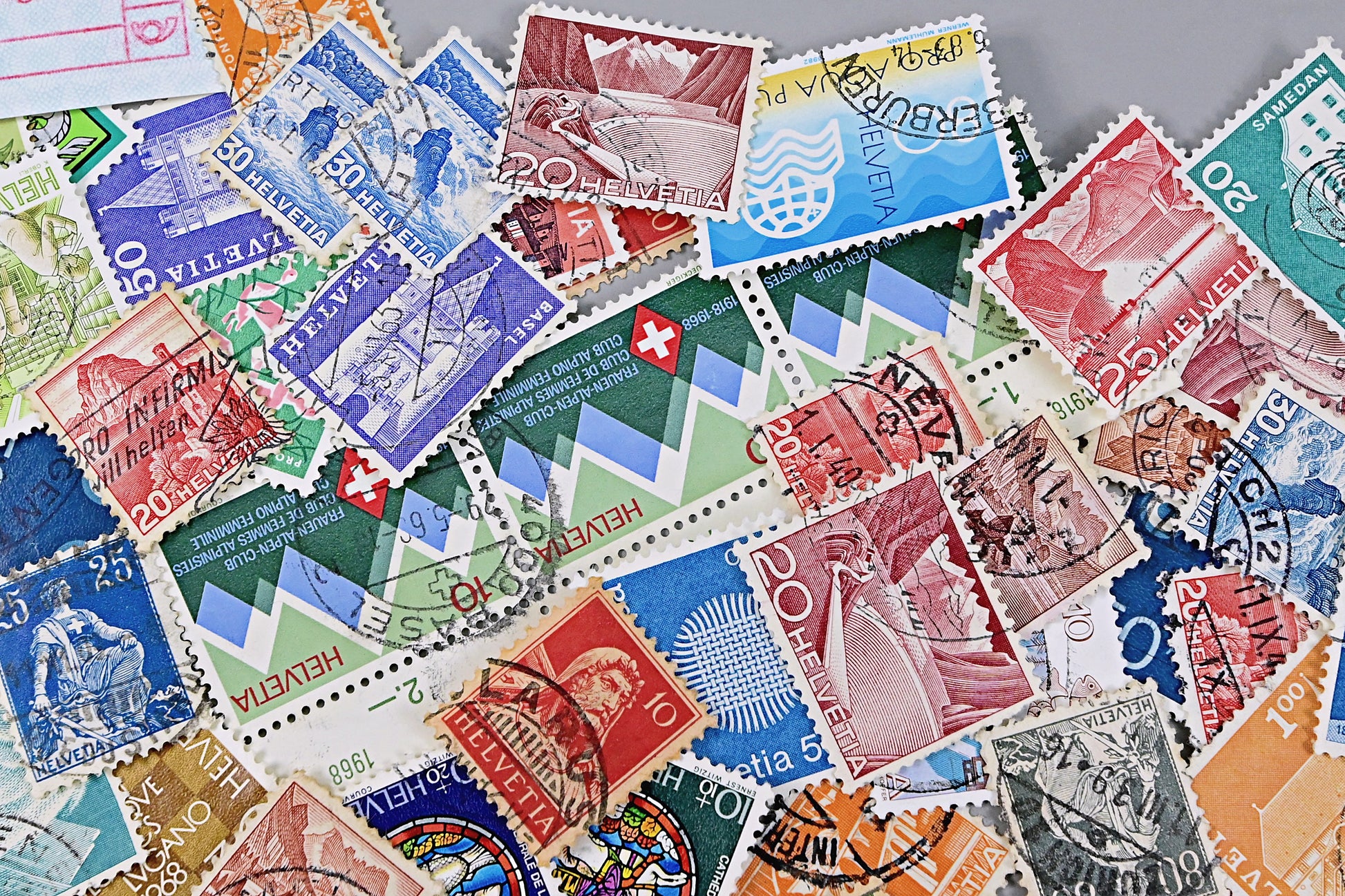 7137 Switzerland Unsorted Collection. Mid-Modern. Many 100s. 27 Images