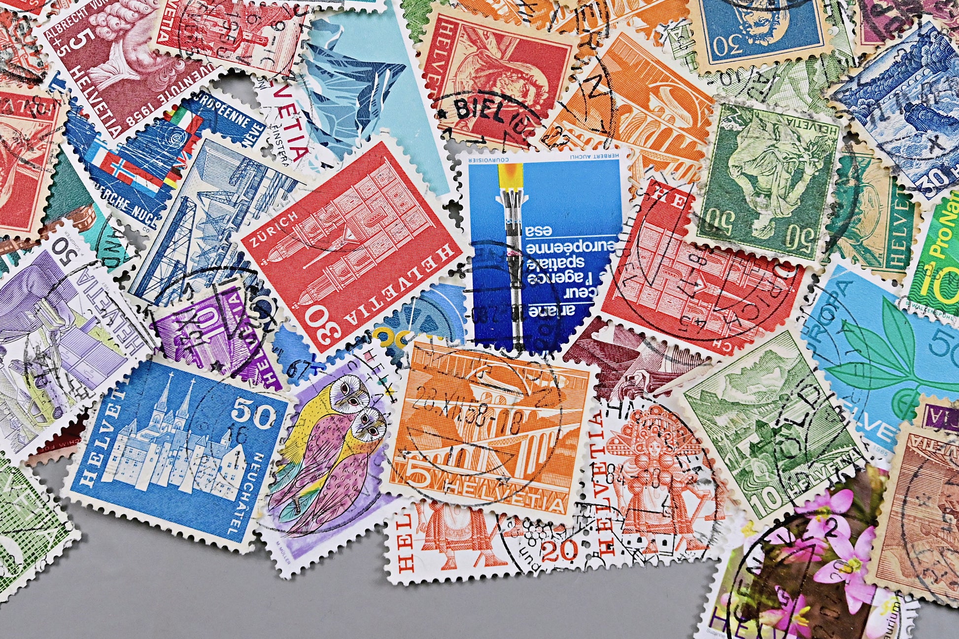 7137 Switzerland Unsorted Collection. Mid-Modern. Many 100s. 27 Images
