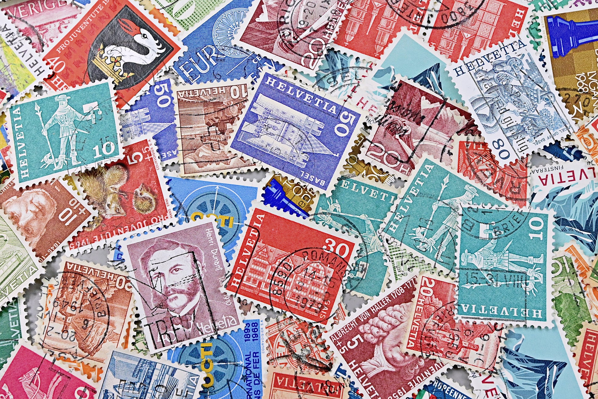 7137 Switzerland Unsorted Collection. Mid-Modern. Many 100s. 27 Images