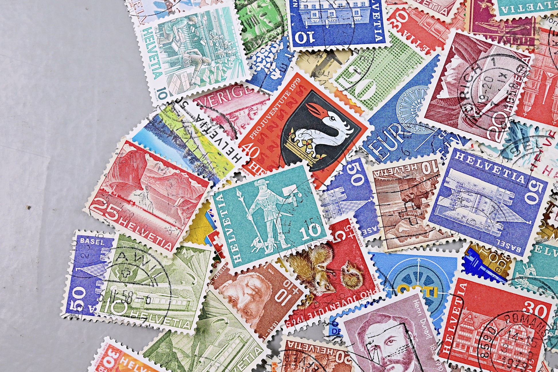 7137 Switzerland Unsorted Collection. Mid-Modern. Many 100s. 27 Images