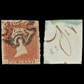 7253 GB SG7 1d Red. AS51. Plate 8 St. I. "RD" 1841. Mi3Ia. 4 Margins. C£240