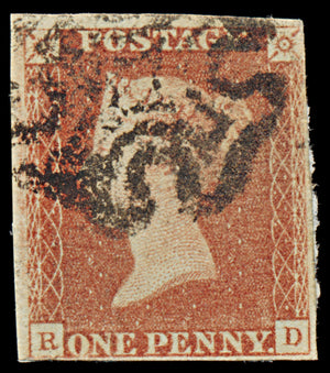 7253 GB SG7 1d Red. AS51. Plate 8 St. I. 
