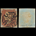 7256 GB SG7 1d Red. AS74d. Plate 11. Dbl "D". "RD" 1841. Mi3Ia. 4 Margins. C£175