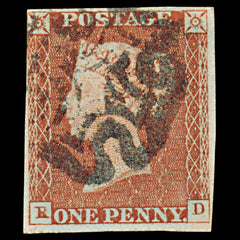 7262 GB SG8 1d Red. BS20b. Plate 31. P to R. "RD" 1841. Sc#3 Mi3Ib. 3½ Margins. C£110, view 3
