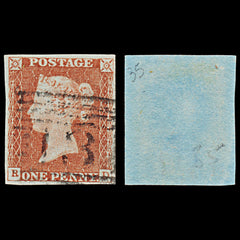 7267 GB SG8 1d Red. BS24xa. Plate 35. "RD" 1841. Sc#3 Mi3Ib. 4 Margins. C£65, view 1