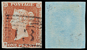 7267 GB SG8 1d Red. BS24xa. Plate 35. 