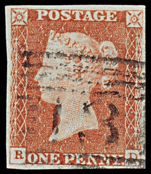 7267 GB SG8 1d Red. BS24xa. Plate 35. 