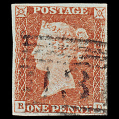 7267 GB SG8 1d Red. BS24xa. Plate 35. "RD" 1841. Sc#3 Mi3Ib. 4 Margins. C£65, view 3