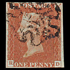 7269 GB SG8 1d Red. BS28sa. Plate 39. "RD" 1841. Sc#3 Mi3Ib. 4 Margins. C£100, view 3