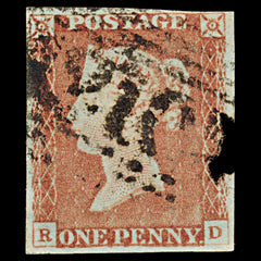 7286 GB SG8 1d Red. BS57. Plate 68. "RD" 1841. Sc#3 Mi3Ib. 4 Margins. C£35, view 3