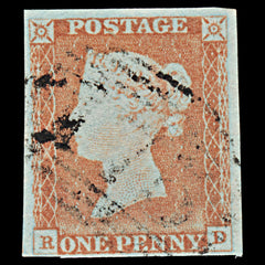 7291 GB SG8 1d Red. BS60. Plate 71. "RD" 1841. Sc#3 Mi3Ib. 4 Margins. C£38, view 3