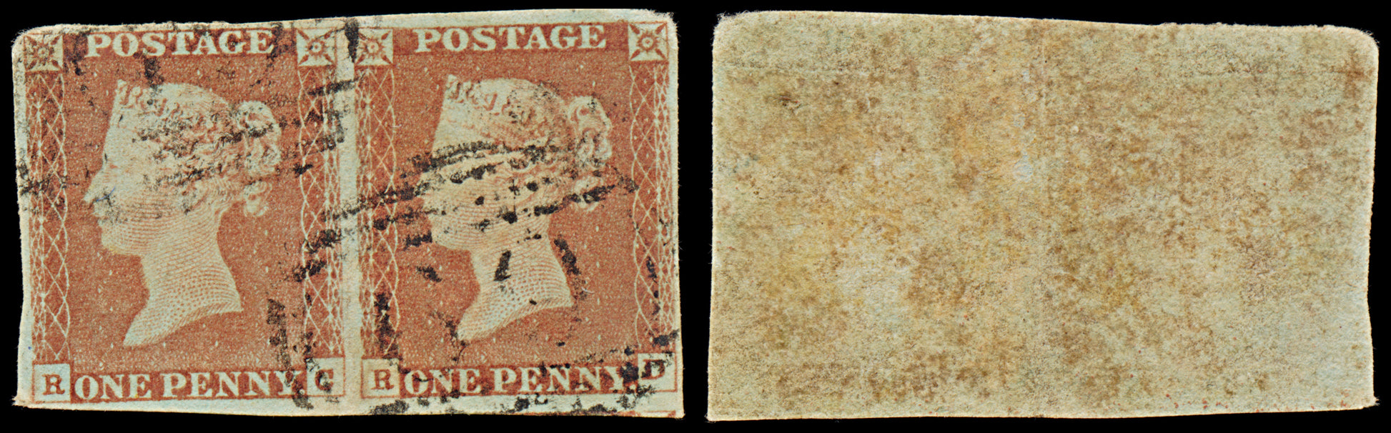 7294 GB SG8 1d Red. BS62. Plate 73. "RCRD" 1841. Sc#3 Mi3Ib. 4 Margins. C£75