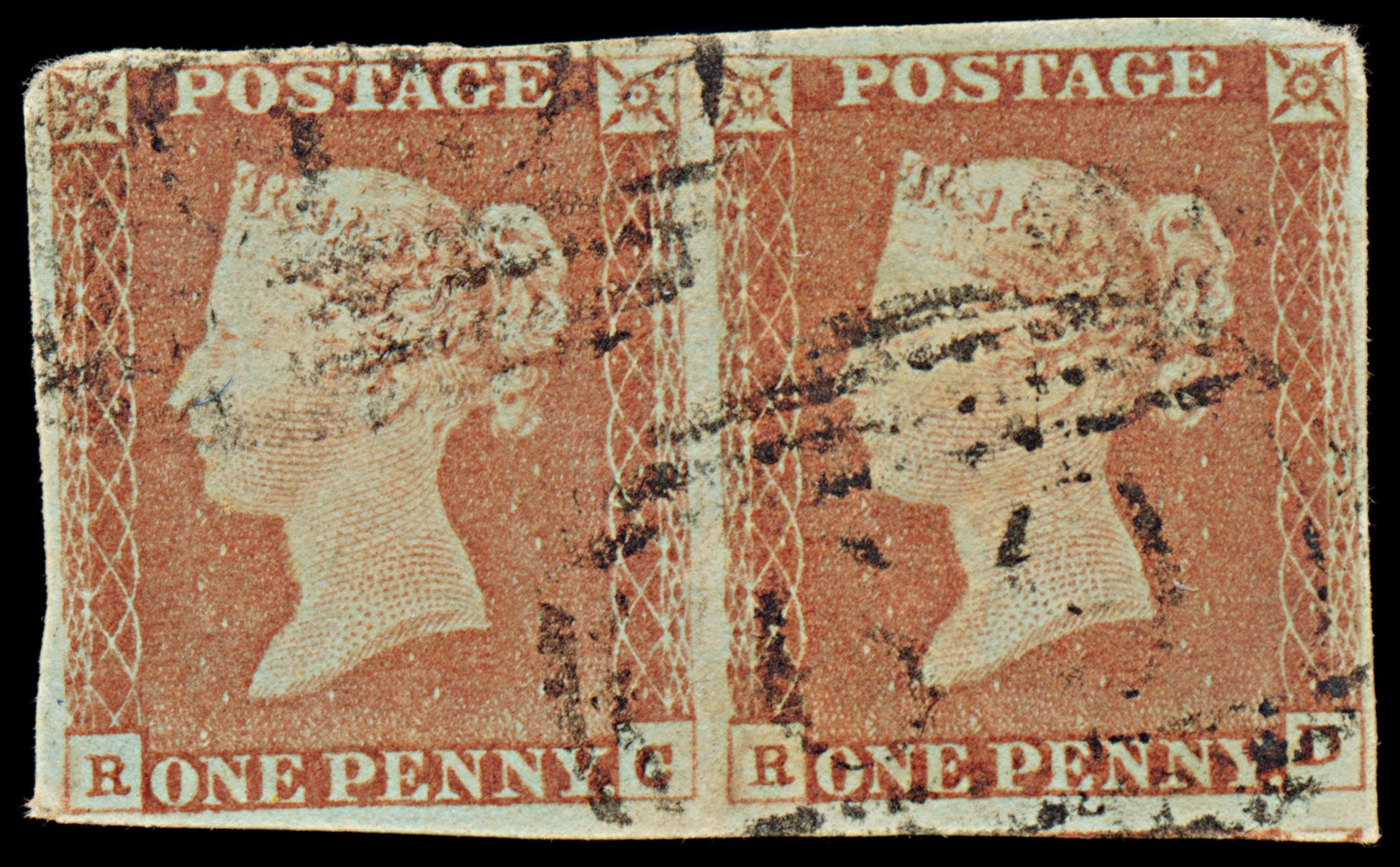7294 GB SG8 1d Red. BS62. Plate 73. "RCRD" 1841. Sc#3 Mi3Ib. 4 Margins. C£75