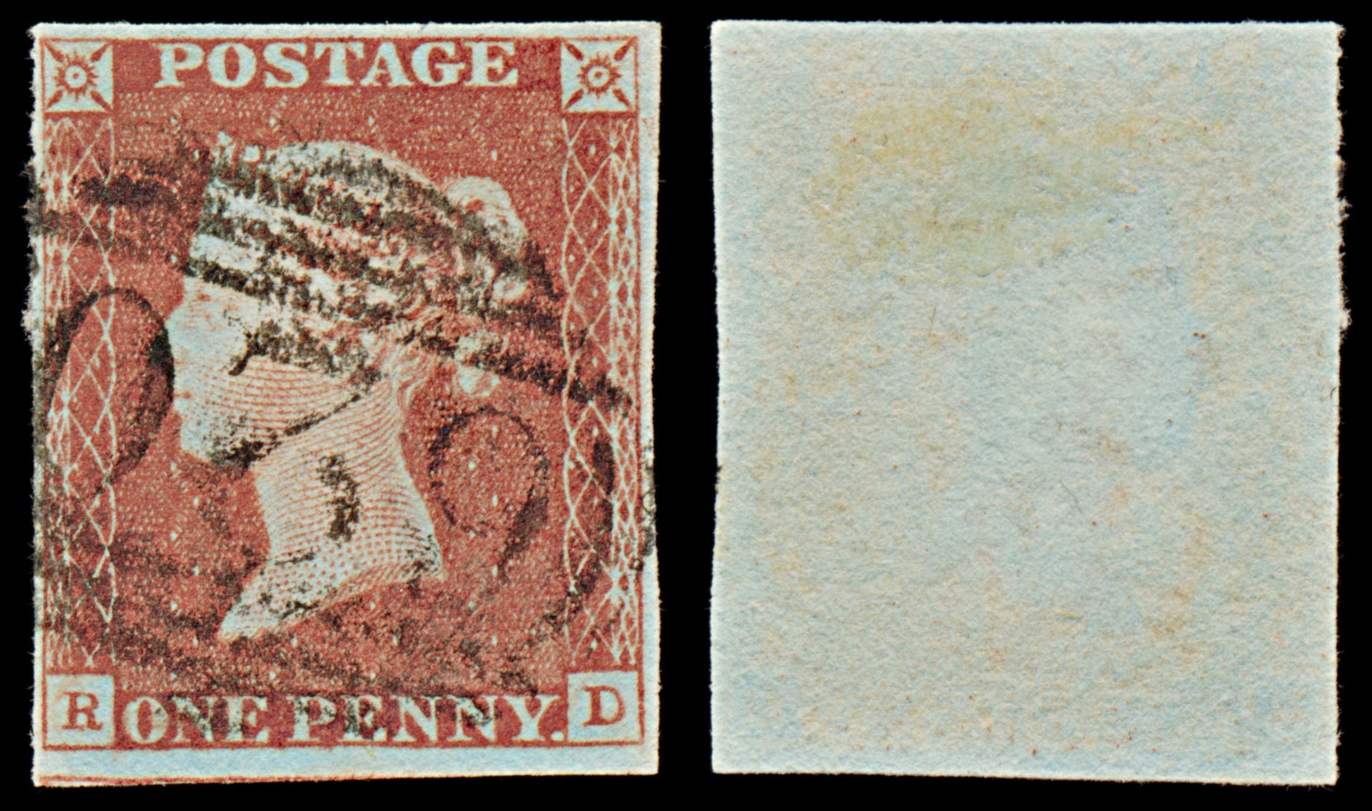 7299 GB SG8 1d Red. BS65. Plate 76. "RD" 1841. Sc#3 Mi3Ib. 4 Margins. C£35