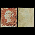 7307 GB SG8 1d Red. BS75d. Plate 86. "RD" 1841. Sc#3 Mi3Ib. 3 Margins. C£80