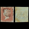 7310 GB SG8 1d Red. BS76d. Plate 87. "RD" 1841. Sc#3 Mi3Ib. 3 Margins. C£80