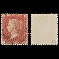 7364 GB SG40 1d Red. Plate 42. C10. "RD" 1857. Sc#20 Mi10IIbBze. P14 LC Alph III. C£10