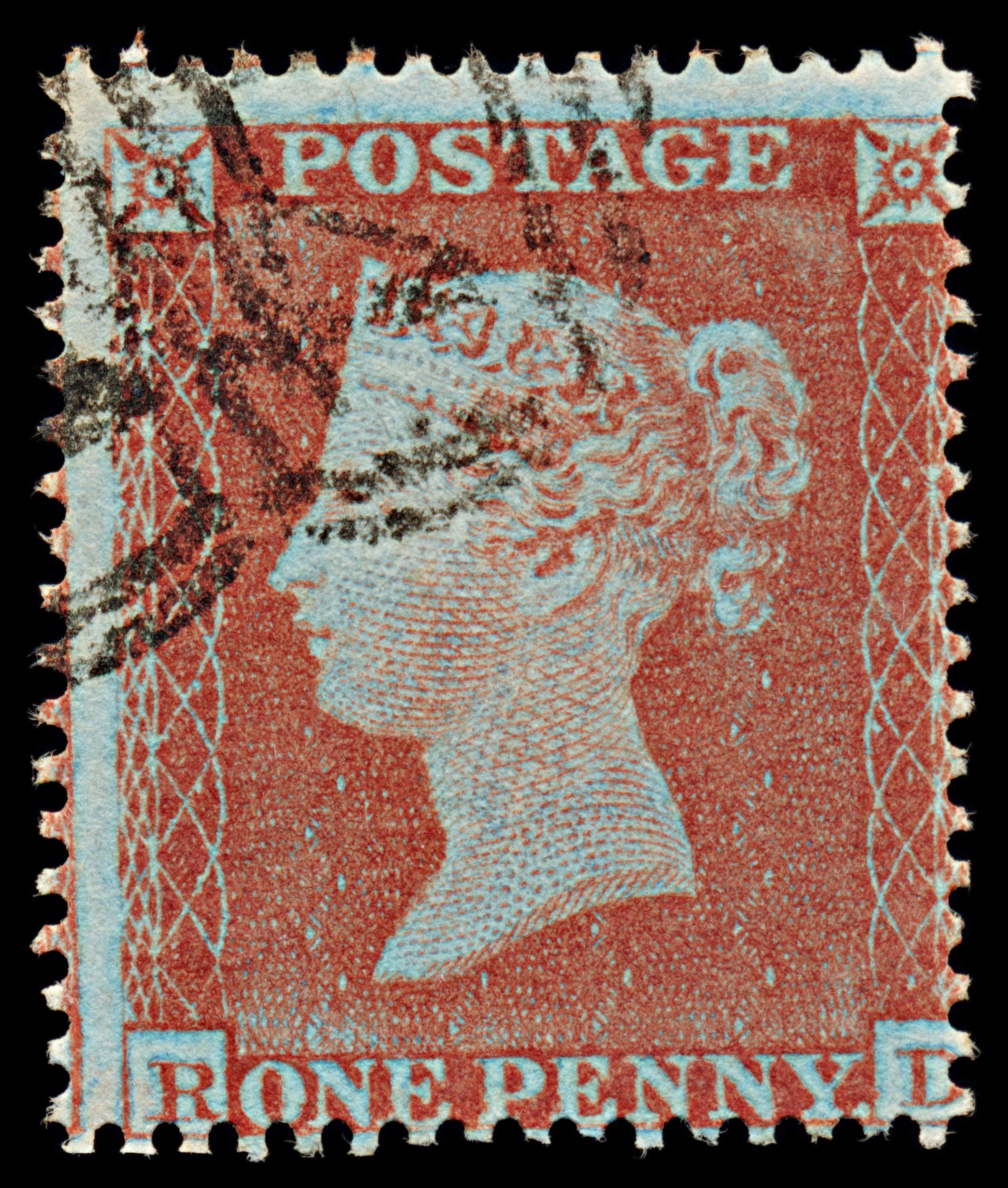7369 GB SG17 1d Red. Plate 163. C1c "RD" 1854. Sc#8 Mi8IIAa. P16 SC Die I. C£250