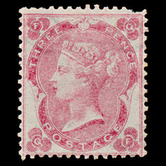 7437 GB SG76 3d Pale Carmine-Rose. J26(3) "QF" 1862. Sc#37 Mi18Ib. Mint MNG. C£2400, view 3