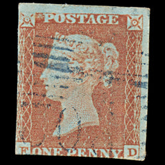 7505 GB SG8 1d Red. Scots Blue 1844 Postmark "ED" 1841. Sc#3 Mi3Ib. 3 Margins. C£250, view 3