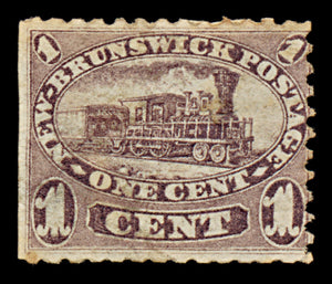 7509 New Brunswick SG7 1C Brown Violet 1860. Sc#6a Mi4b. Used. C£85