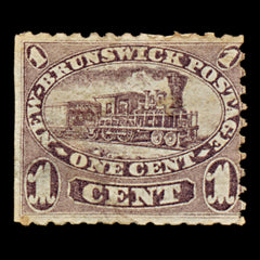 7509 New Brunswick SG7 1C Brown Violet 1860. Sc#6a Mi4b. Used. C£85, view 3