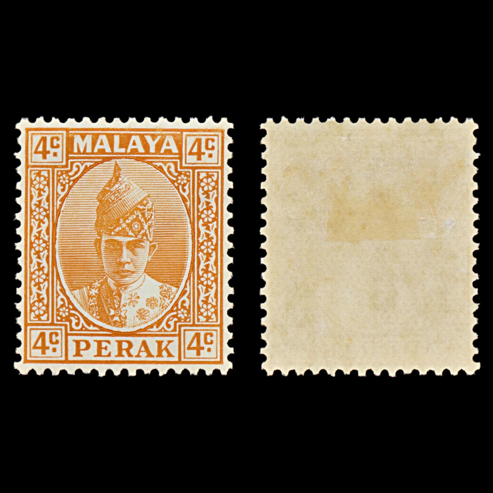 7522 Perak SG107 4C Orange 1939. Sc#86 Mi60. Mint MH. C£42