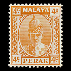 7522 Perak SG107 4C Orange 1939. Sc#86 Mi60. Mint MH. C£42, view 3