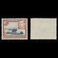 7526 KUT SG145ba 1S Brown & Deep Black 1950. Mint MNH. C£48