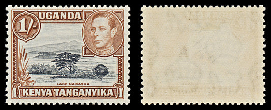 7527 KUT SG145 1S Black & Yellowish Brown 1938. Sc#80 Mi66A. Mint MH. C£40