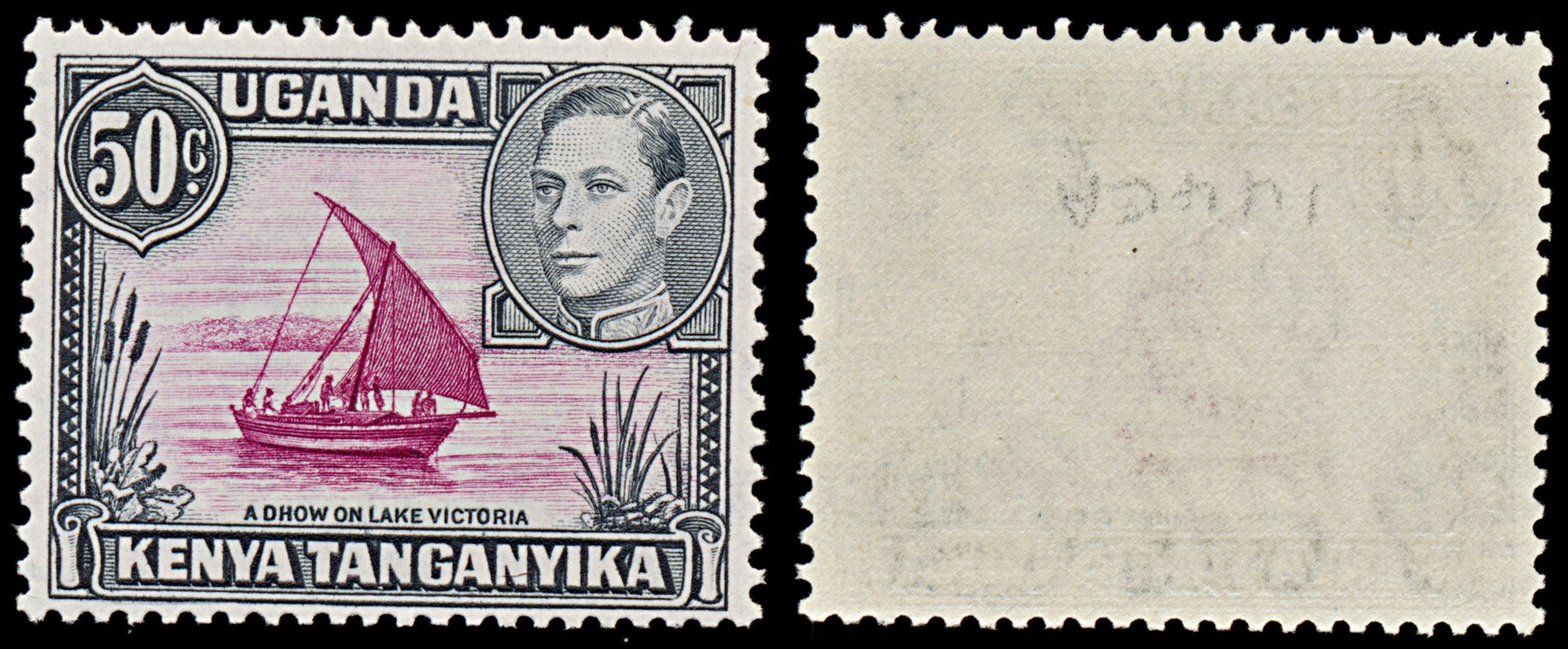 7531 KUT SG144ea 50C Black & Reddish Purple 1949. Sc#79 Mi65IIC. Mint MNH. C£35