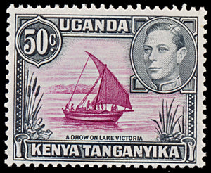 7531 KUT SG144ea 50C Black & Reddish Purple 1949. Sc#79 Mi65IIC. Mint MNH. C£35