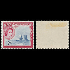 7539 Gambia SG180 2S Carmine & Indigo 1953. Sc#162 Mi157. Mint MH. C£10, view 1