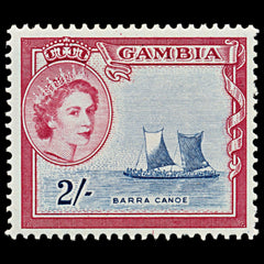 7539 Gambia SG180 2S Carmine & Indigo 1953. Sc#162 Mi157. Mint MH. C£10, view 3