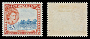 7541 Gambia SG182 4S Grey Blue & Red 1953. Sc#164 Mi159. Mint MH. C£17