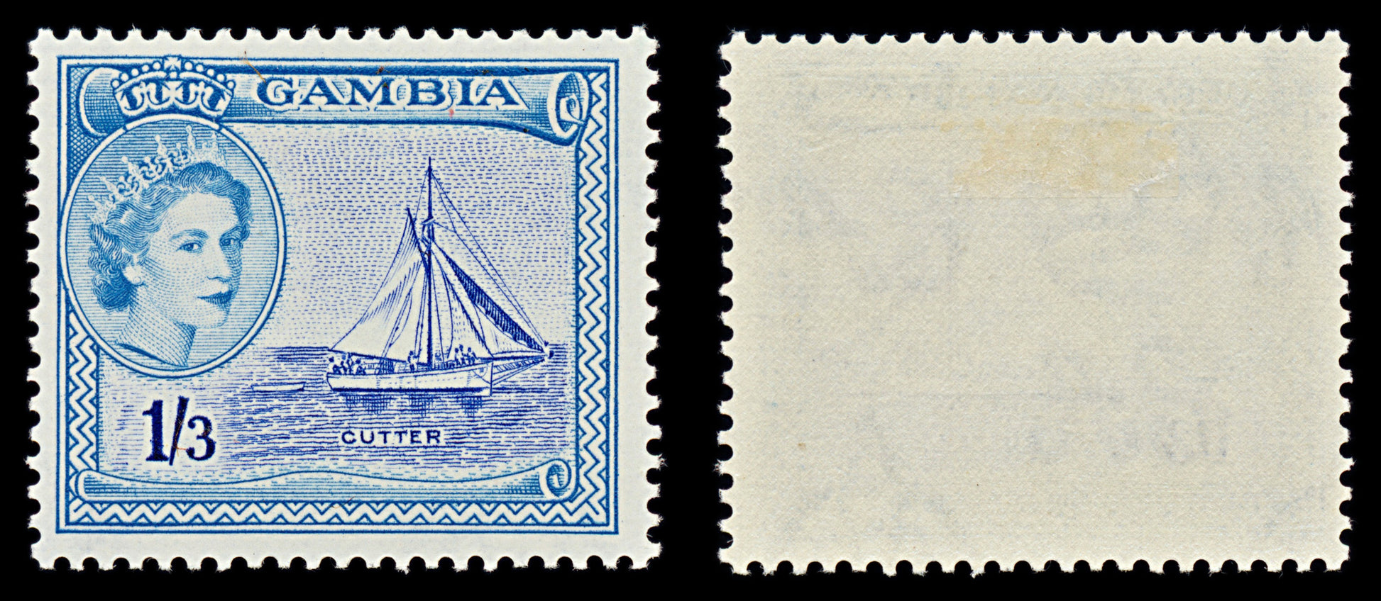 7542 Gambia SG179 1s3d Pale Blue & Ultramarine 1953. Sc#161 Mi156. Mint MH. C£19
