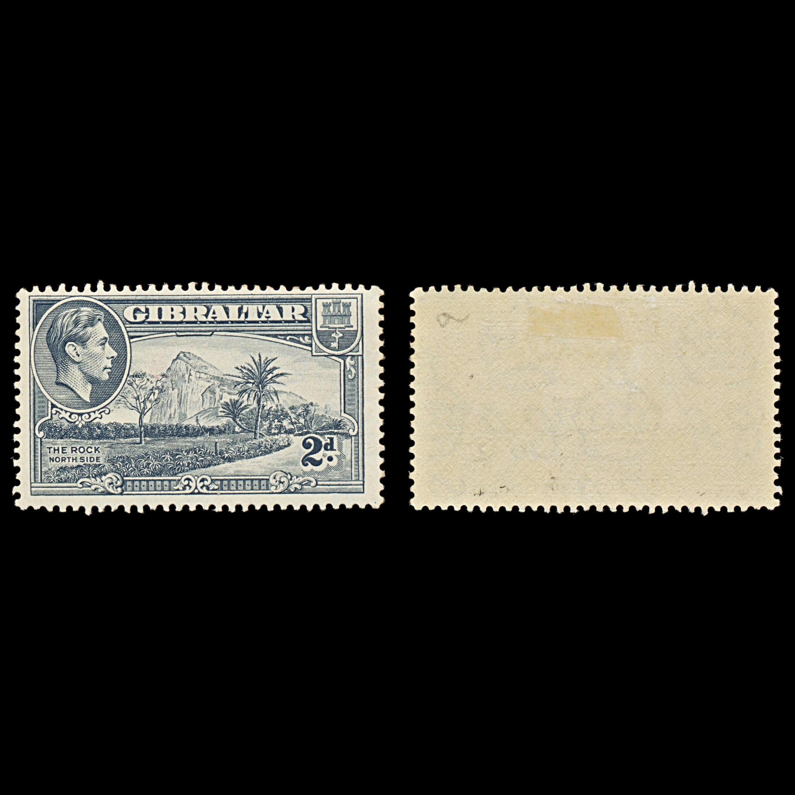 7556 Gibraltar SG124a 2D Grey 1940. Sc#110c Mi110CX. Mint MH. C£9