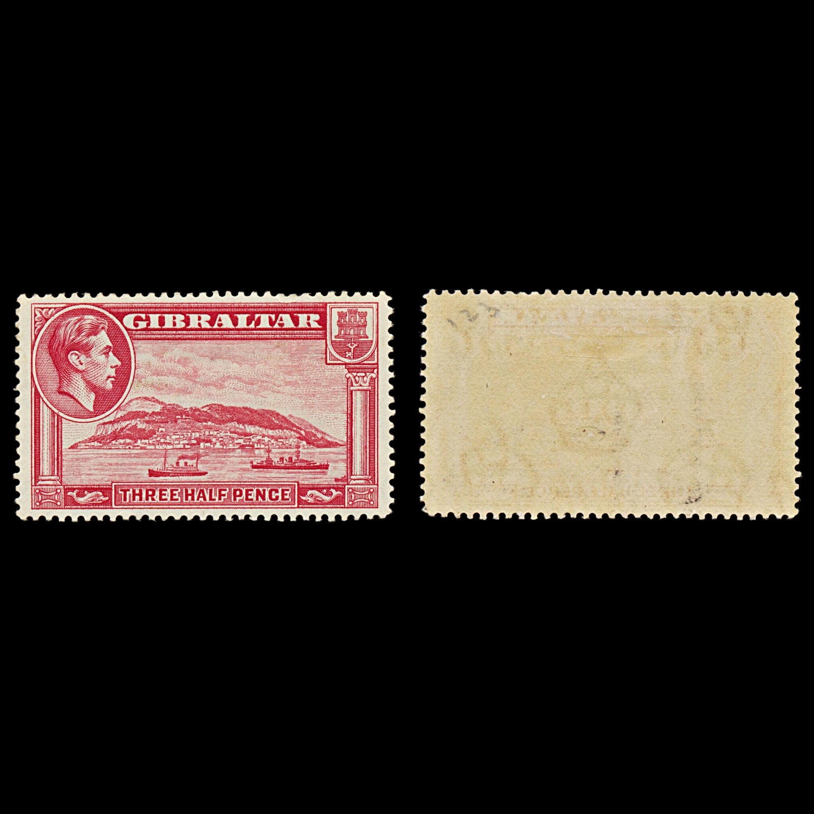 7557 Gibraltar SG123 1½D Carmine 1938. Sc#109 Mi109B. Mint MH. C£35