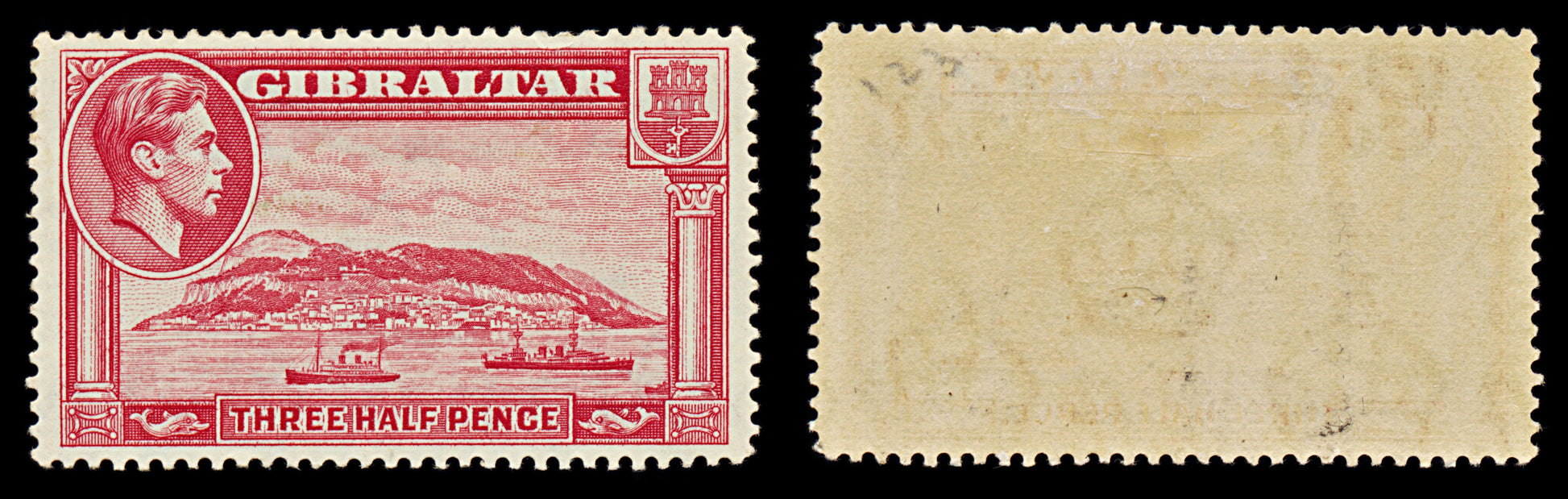 7557 Gibraltar SG123 1½D Carmine 1938. Sc#109 Mi109B. Mint MH. C£35