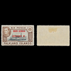 7561 Falkland Islands SG B6 6P Black & Brown 1944. Sc#3L6 Mi6. Mint MH. C£18, view 1