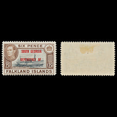 7561 Falkland Islands SG B6 6P Black & Brown 1944. Sc#3L6 Mi6. Mint MH. C£18, view 2