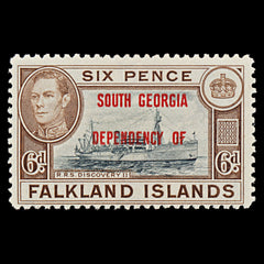 7561 Falkland Islands SG B6 6P Black & Brown 1944. Sc#3L6 Mi6. Mint MH. C£18, view 3