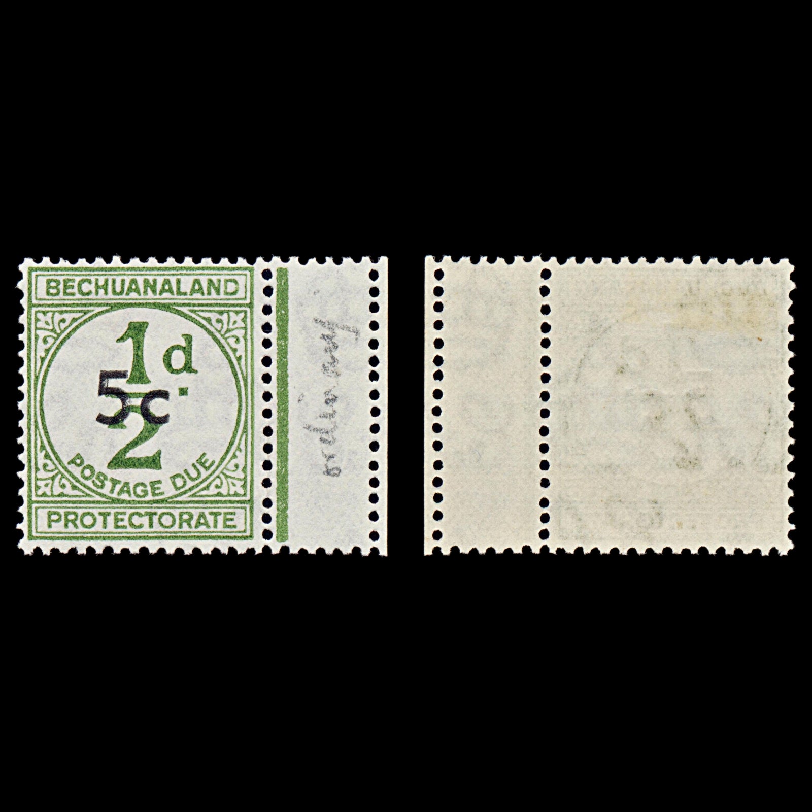 7573 Bechuanaland SG D9 5C Olive. Ordinary Paper 1961. Sc#J9 MiP9. Mint MVLH