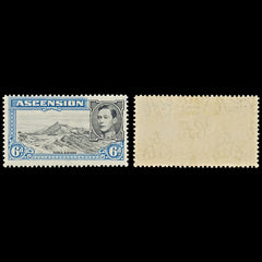 7576 Ascension SG43 6D Black & Grey Blue 1938. Sc#45 Mi48A. Mint MH. C£14, view 1