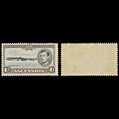 7577 Ascension SG44 1S Black & Dark Brown 1938. Sc#46a Mi49A. Mint MNH. C£22, view 1