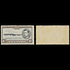 7577 Ascension SG44 1S Black & Dark Brown 1938. Sc#46a Mi49A. Mint MNH. C£22, view 2