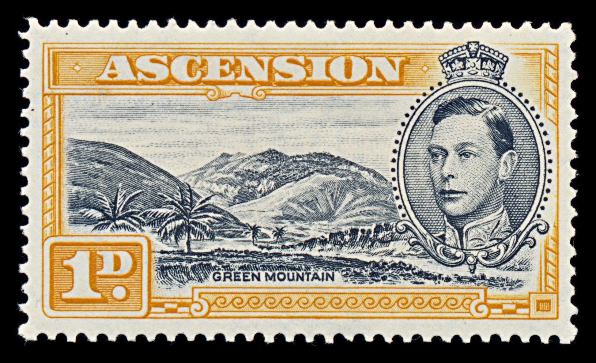 7582 Ascension SG39a 1D Black & Orange Yellow 1940. Sc#41Ac Mi41A. Mint MVLH. C£14