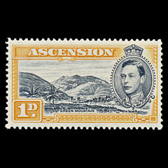 7582 Ascension SG39a 1D Black & Orange Yellow 1940. Sc#41Ac Mi41A. Mint MVLH. C£14, view 3