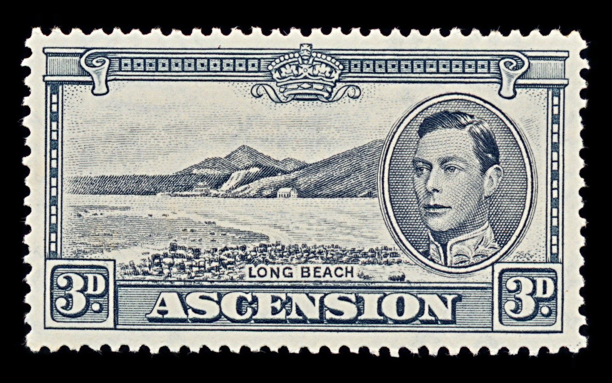 7583 Ascension SG42ab 3D Black 1940. Sc#44Ac Mi46A. Mint MH. C£20