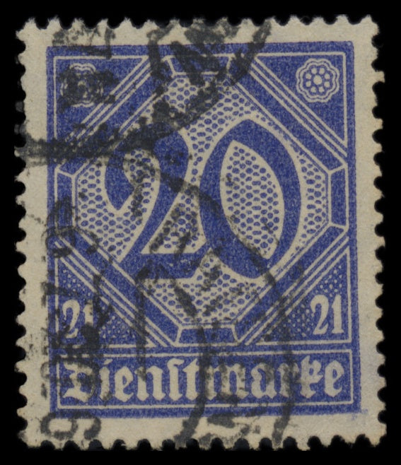 7640 Germany SG O117-O123 OFFICIAL set of 7 1920. Used. C£22